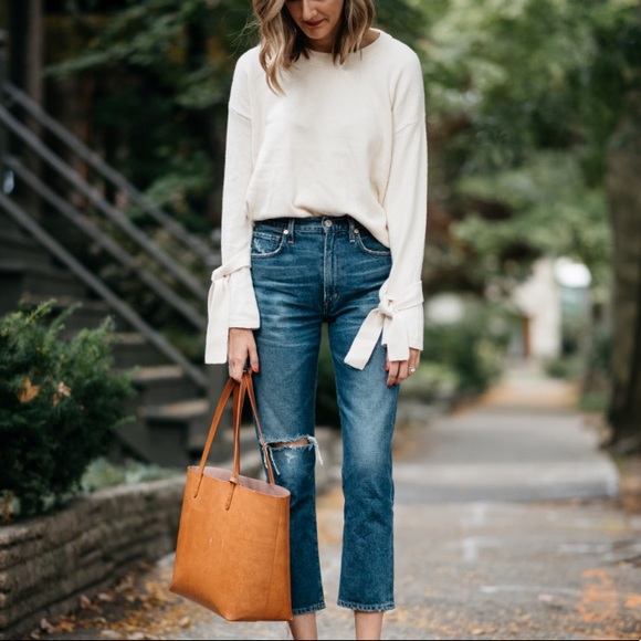 Madewell Sweaters - Madewell Tie Sleeve Sweater